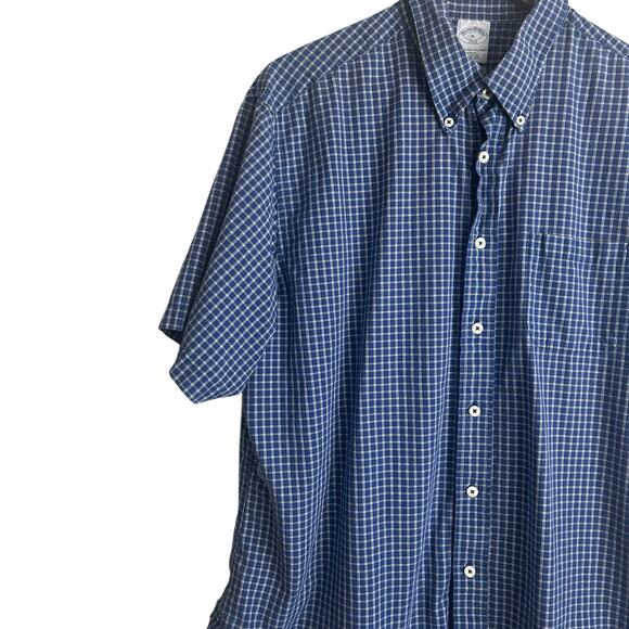 Brooks Brothers Mens Shirt XL Slim Fit Checked Button Up Preppy Office Travel - Picture 8 of 12